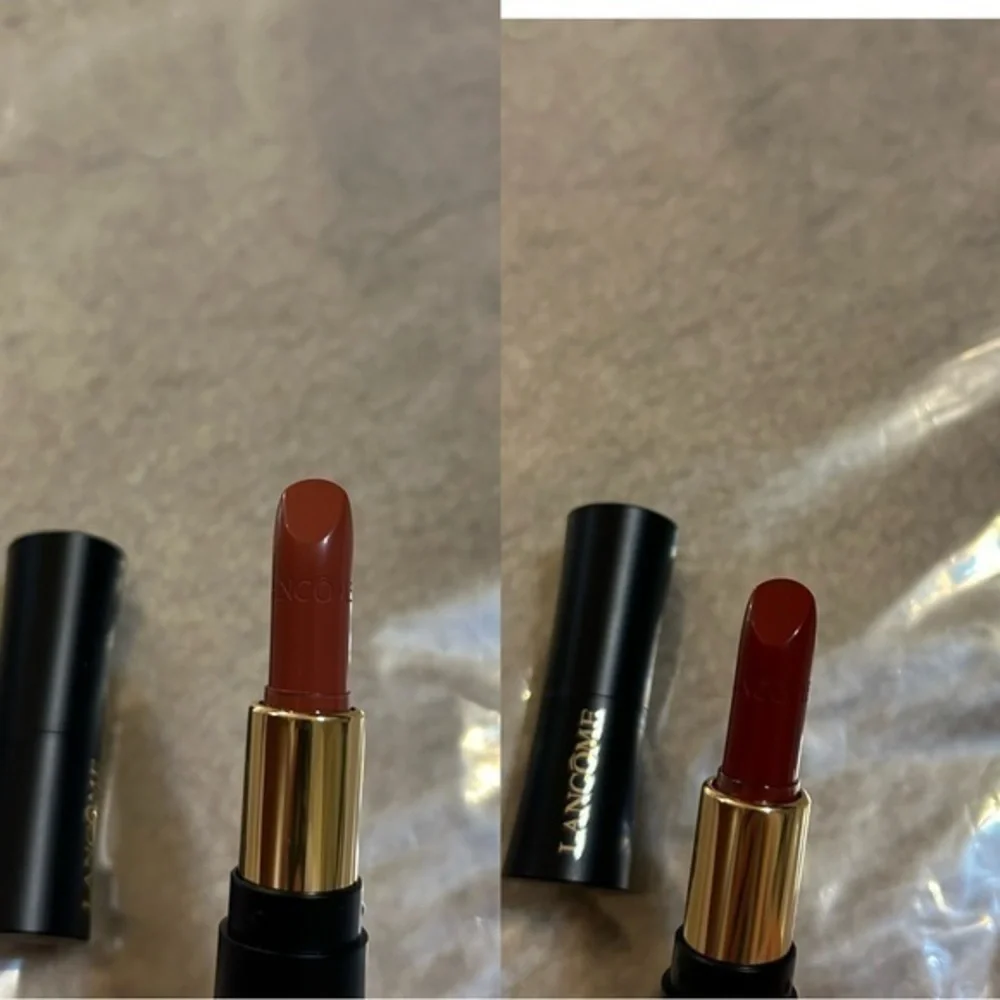 4* Lancome L'ABSOLU ROUGE CREAM LIPSTICK in 196 French Touch & 274 French Tea
